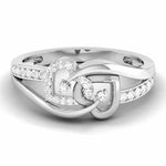 Load image into Gallery viewer, Designer Platinum Heart Diamond Ring JL PT R 8146
