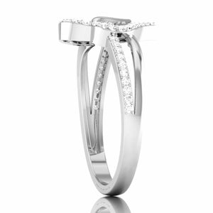 Designer Platinum Heart Diamond Ring JL PT R 8147