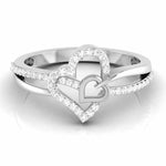 Load image into Gallery viewer, Designer Platinum Heart Diamond Ring JL PT R 8147
