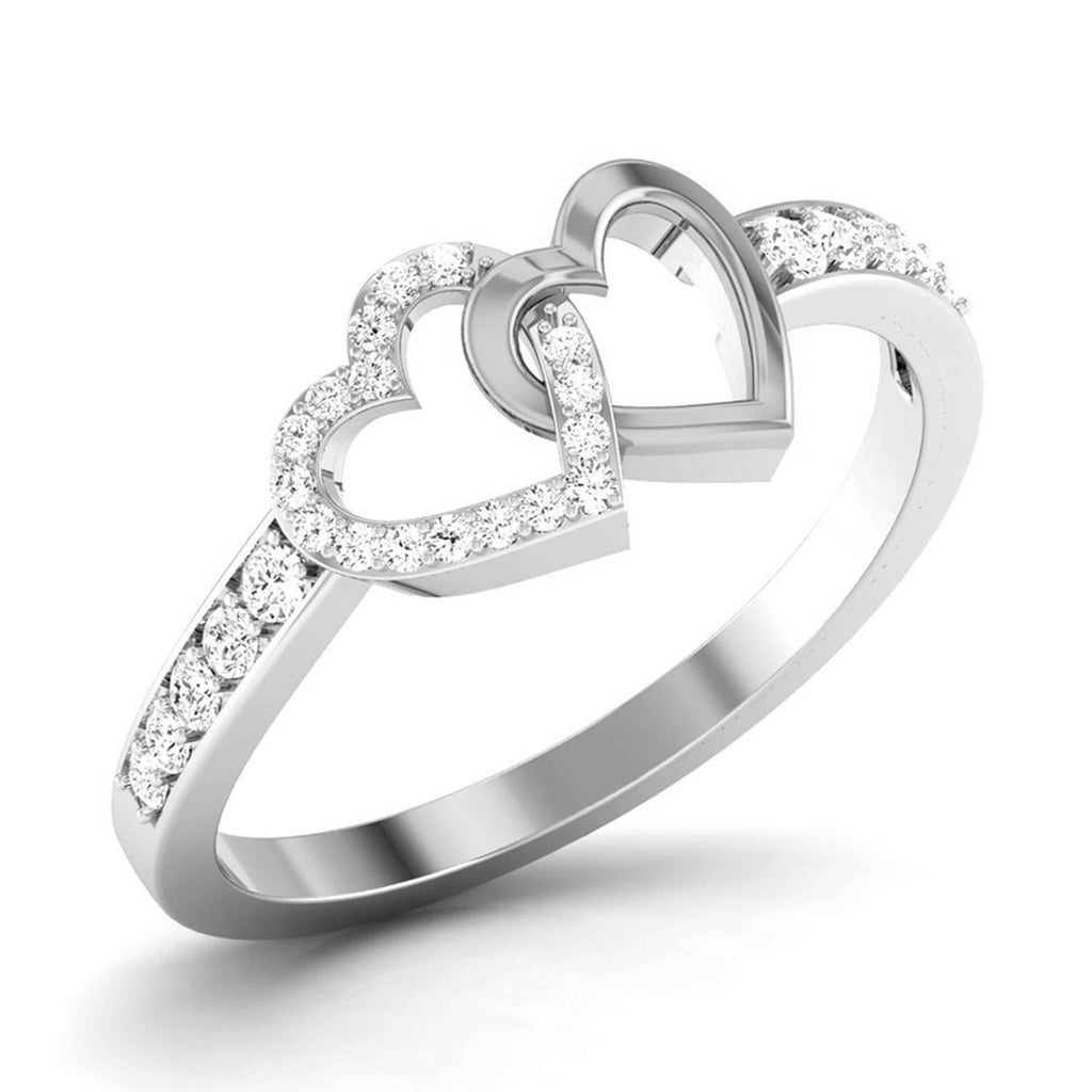 Designer Platinum Heart Diamond Ring JL PT R 8148  VVS-GH Jewelove.US