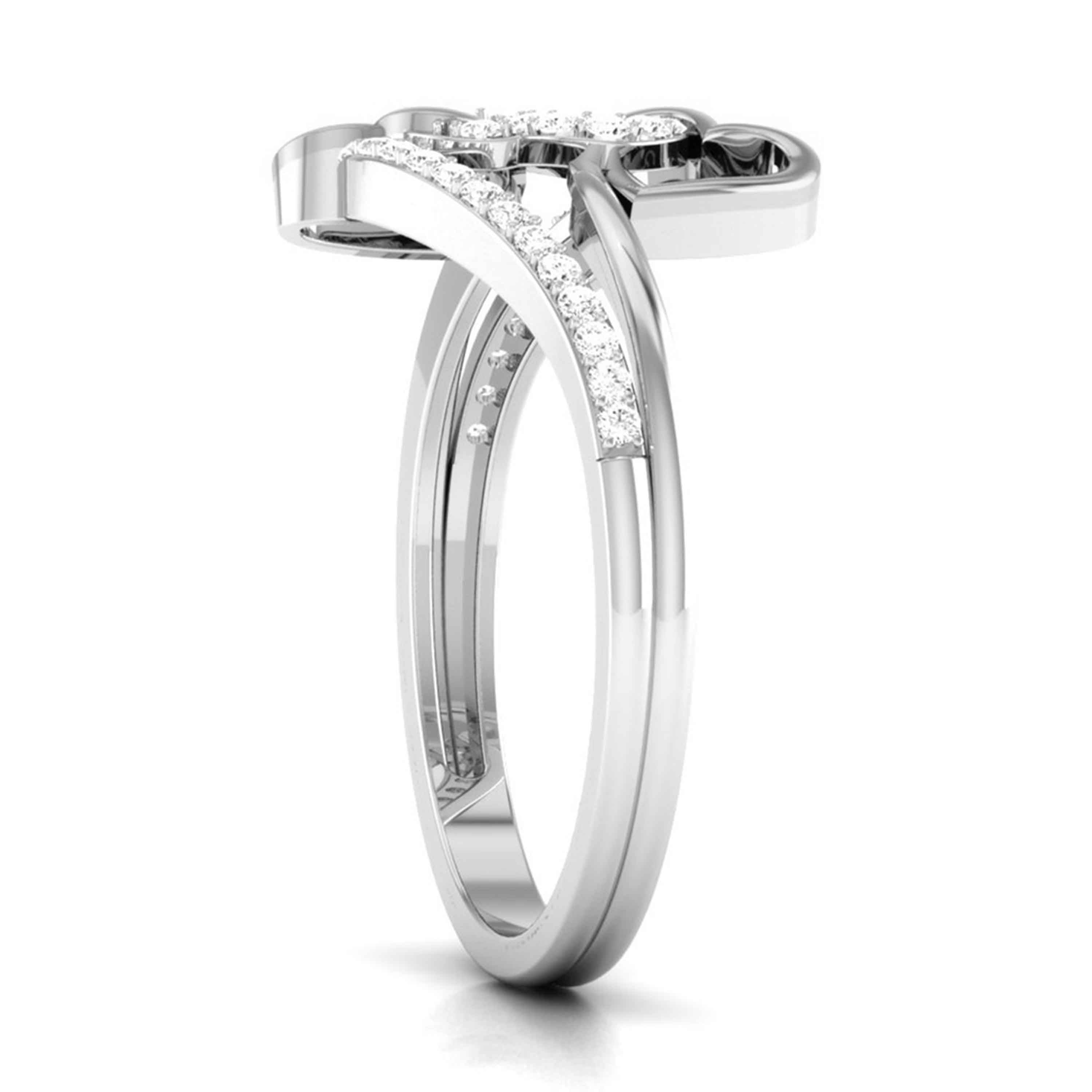 Designer Platinum Heart Diamond Ring JL PT R 8149   Jewelove.US
