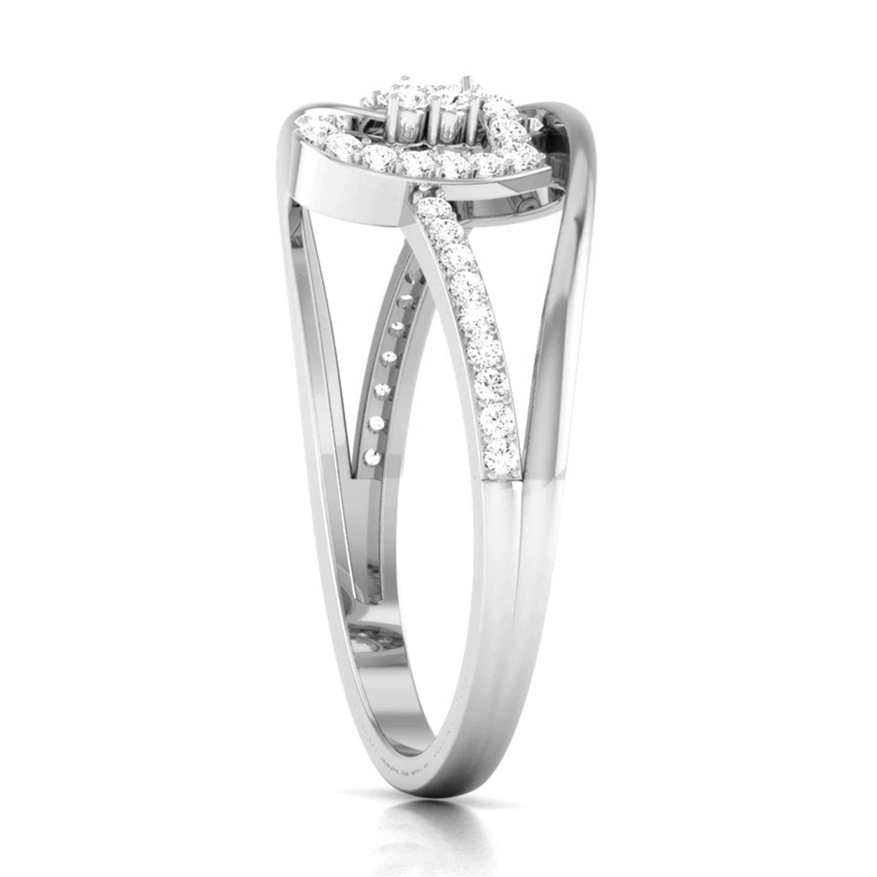 Designer Platinum Heart Diamond Ring JL PT R 8150   Jewelove.US