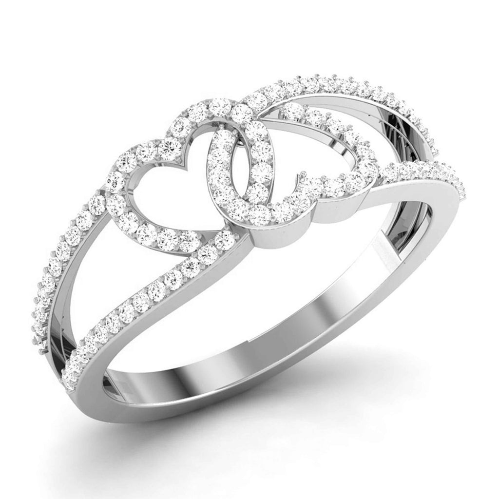 Designer Platinum Heart Diamond Ring JL PT R 8152  VVS-GH Jewelove.US