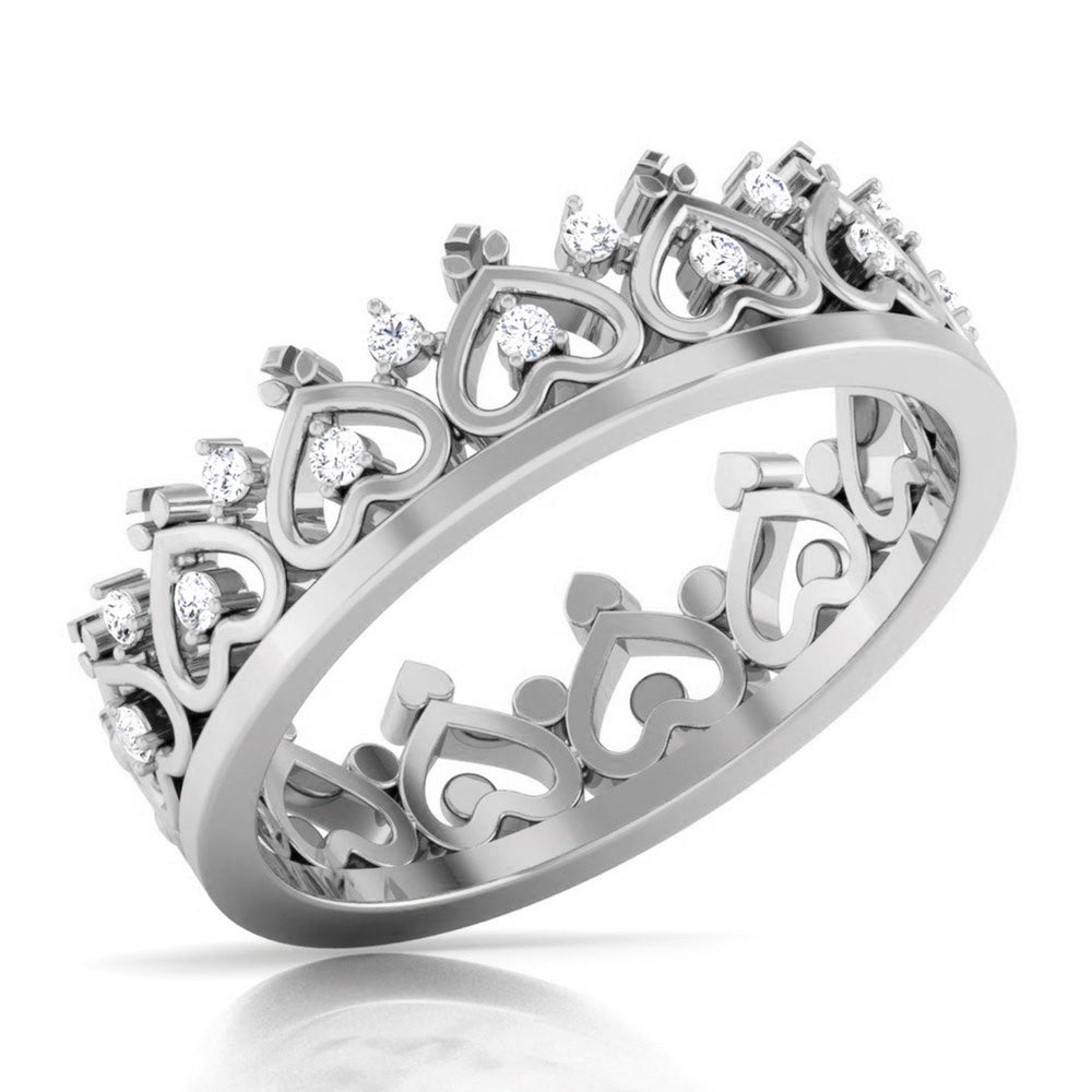 Designer Platinum Heart Diamond Ring JL PT R 8154  VVS-GH Jewelove.US