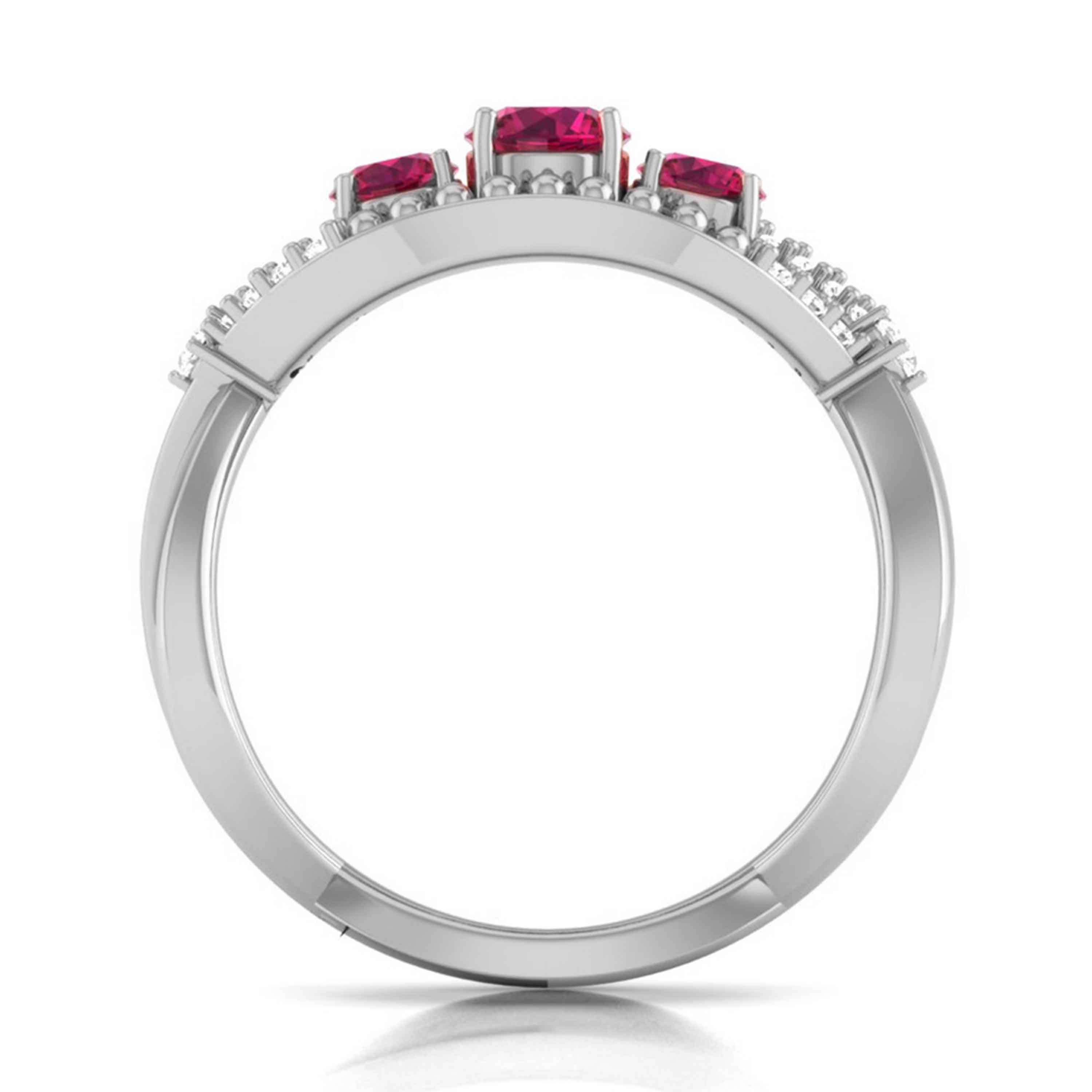 0.25cts. Solitaire Ruby Platinum Diamond Ring JL PT R8155   Jewelove.US