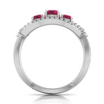 Load image into Gallery viewer, 0.25cts. Solitaire Ruby Platinum Diamond Ring JL PT R8155   Jewelove.US
