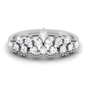 Designer Platinum Diamond Ring for Women JL PT R 8158   Jewelove.US