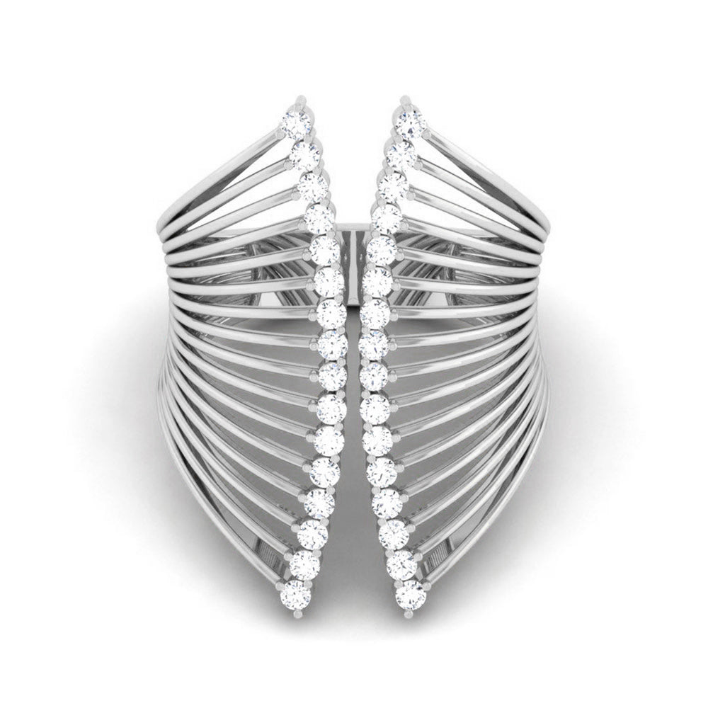 Designer Platinum Diamond Ring for Women JL PT R 8160   Jewelove.US