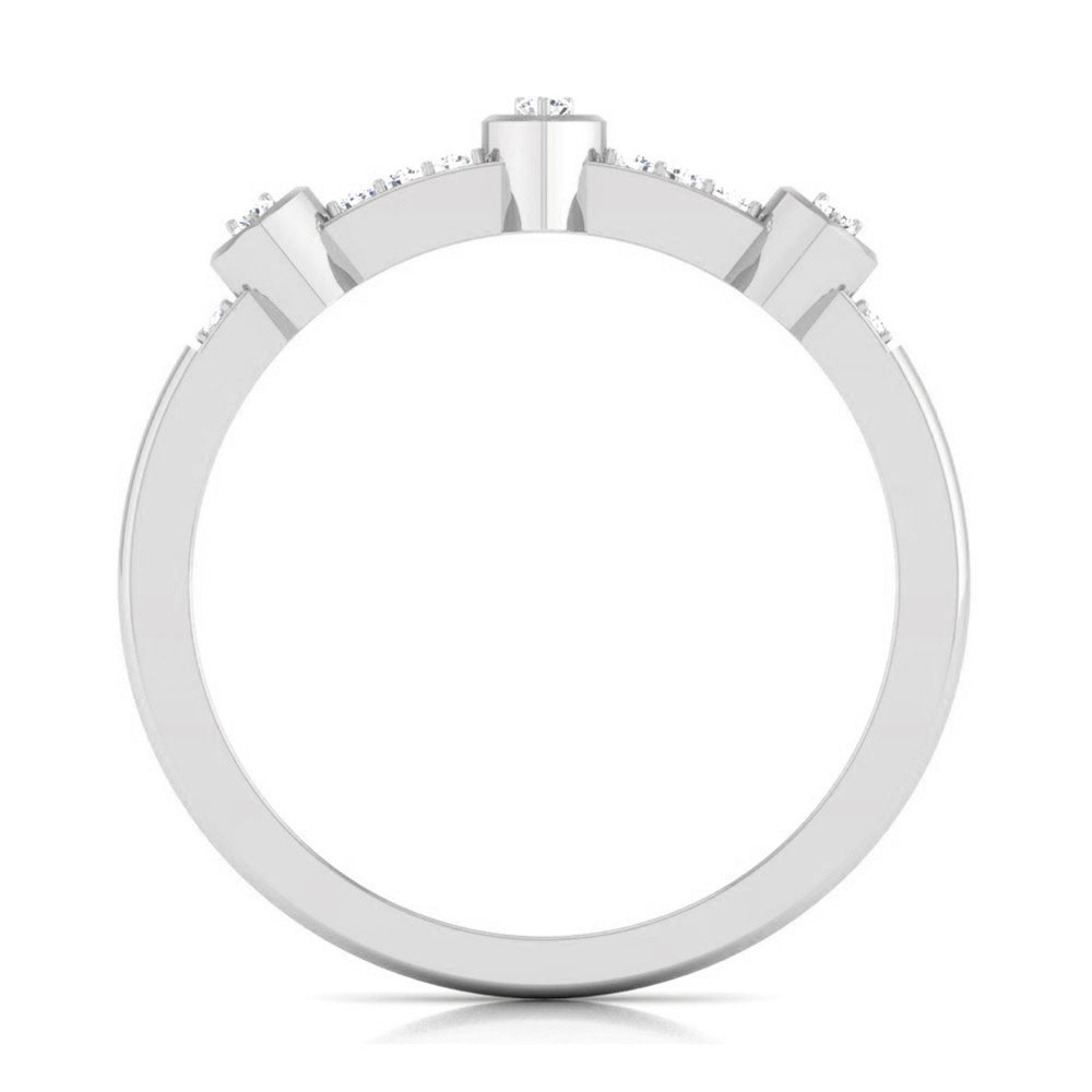 Designer Platinum Heart Diamond Ring for Women JL PT R 8170   Jewelove.US