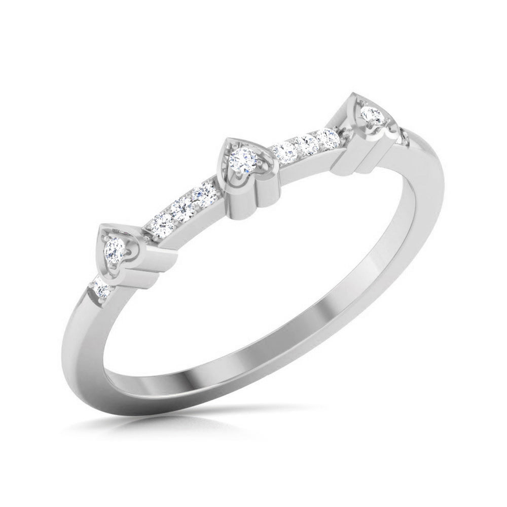 Designer Platinum Heart Diamond Ring for Women JL PT R 8170  VVS-GH Jewelove.US