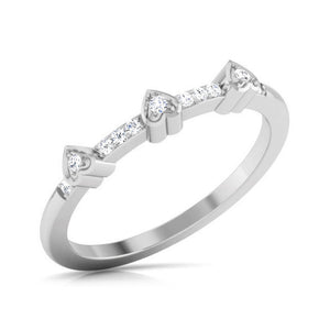 Designer Platinum Heart Diamond Ring for Women JL PT R 8170  VVS-GH Jewelove.US