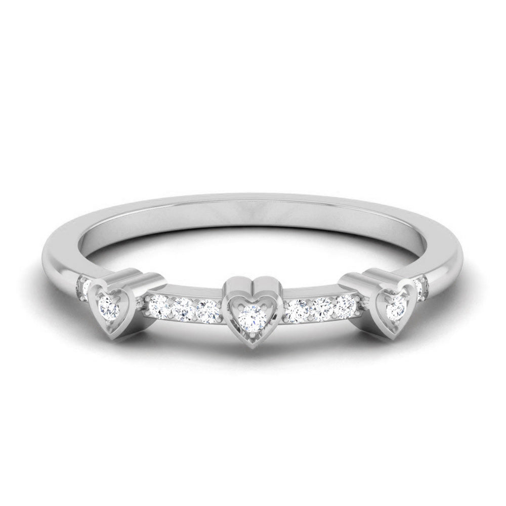 Designer Platinum Heart Diamond Ring for Women JL PT R 8170   Jewelove.US