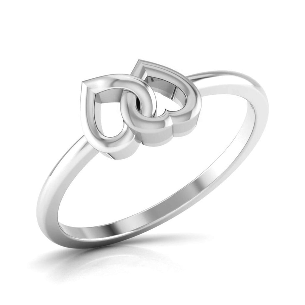 Designer Platinum Heart Ring for Women JL PT R 8175   Jewelove.US