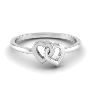 Designer Platinum Heart Ring for Women JL PT R 8175   Jewelove.US