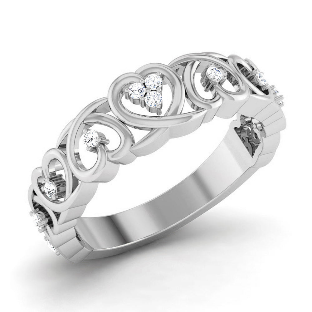 Designer Platinum Heart Diamond Ring for Women JL PT R 8181  VVS-GH Jewelove.US