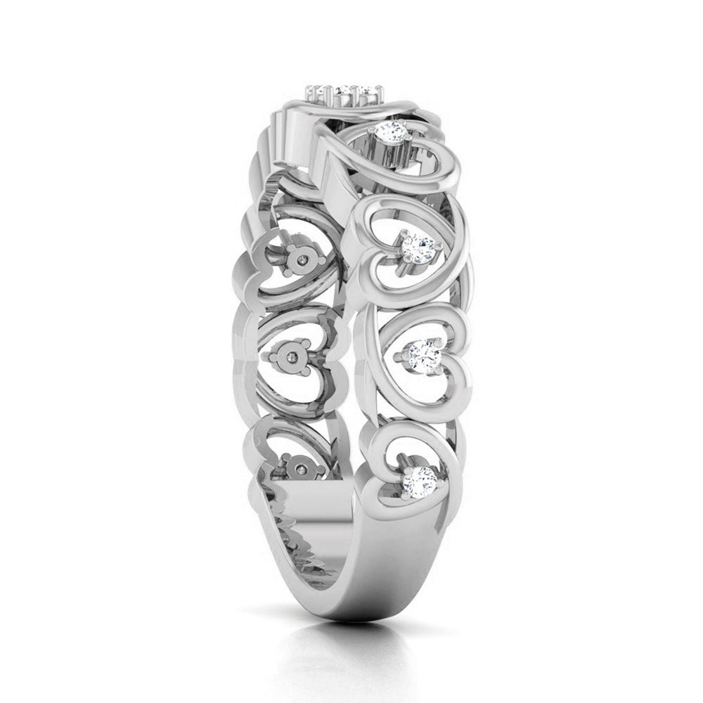 Designer Platinum Heart Diamond Ring for Women JL PT R 8181   Jewelove.US