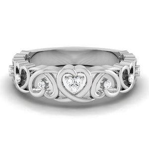 Designer Platinum Heart Diamond Ring for Women JL PT R 8181   Jewelove.US