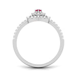 Load image into Gallery viewer, 10 Pointer Ruby Platinum Diamond Ring for Women JL PT R8182   Jewelove.US
