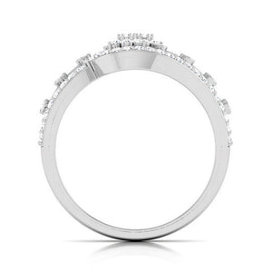Designer Platinum Diamond Ring with Twist JL PT R8183   Jewelove.US