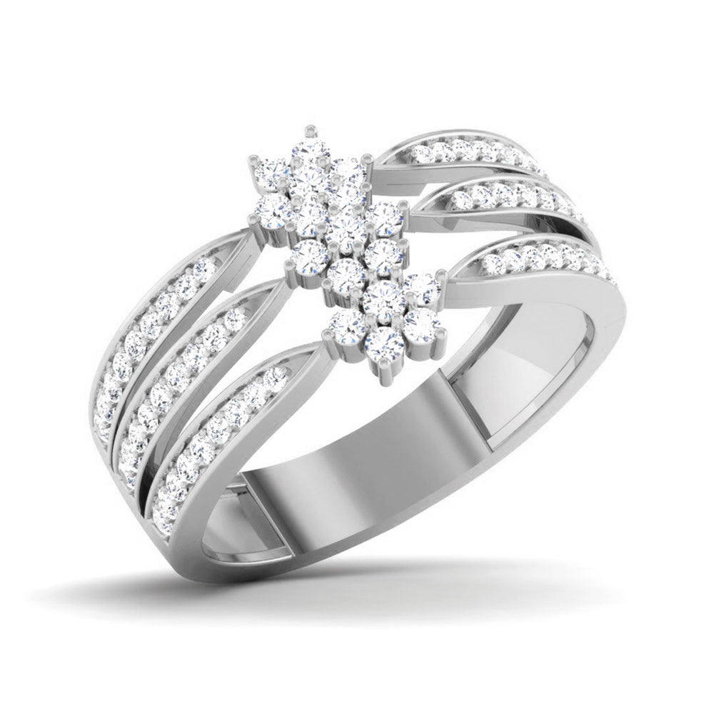 Designer Platinum Diamond Ring JL PT R 8185  VVS-GH Jewelove.US
