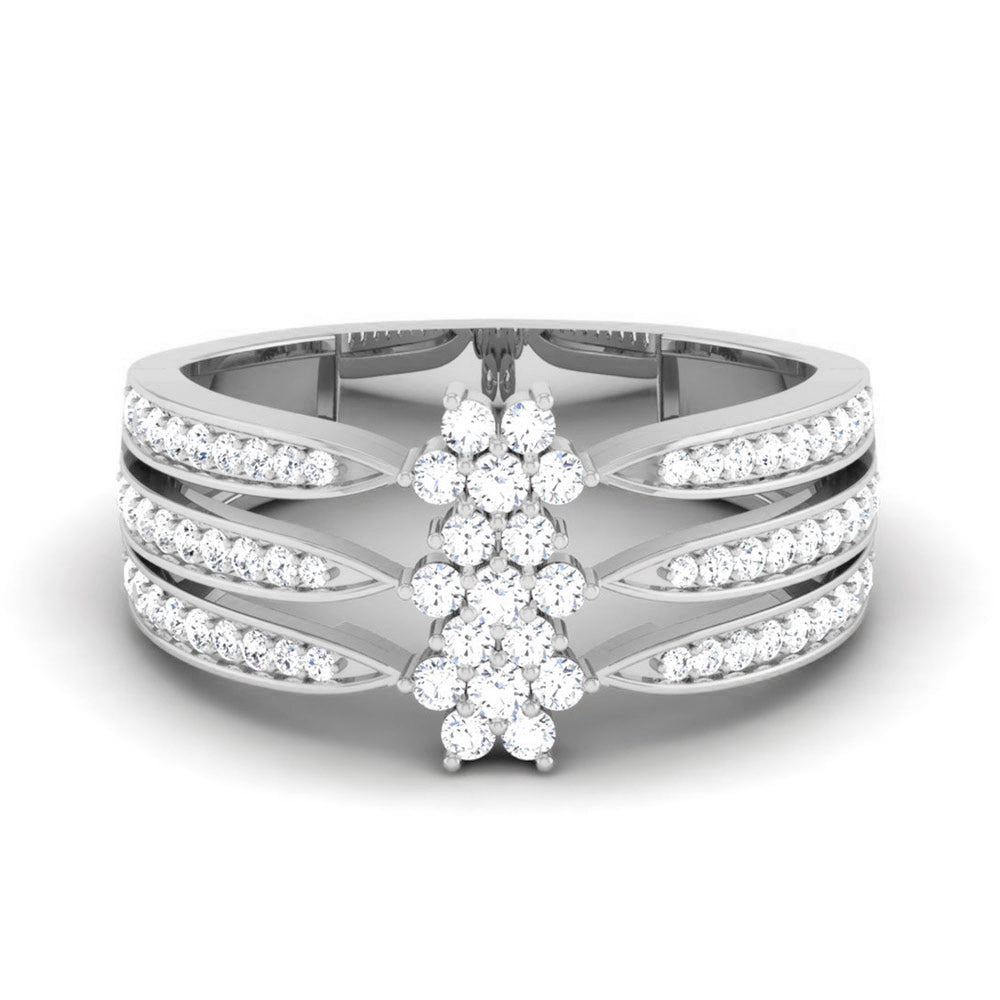 Designer Platinum Diamond Ring JL PT R 8185   Jewelove.US
