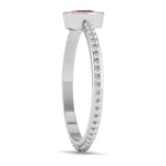 Load image into Gallery viewer, 0.25cts Heart Ruby Platinum Ring JL PT R8204   Jewelove.US
