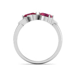 Load image into Gallery viewer, Designer Platinum Heart Ring with Heart Ruby JL PT R8205   Jewelove.US
