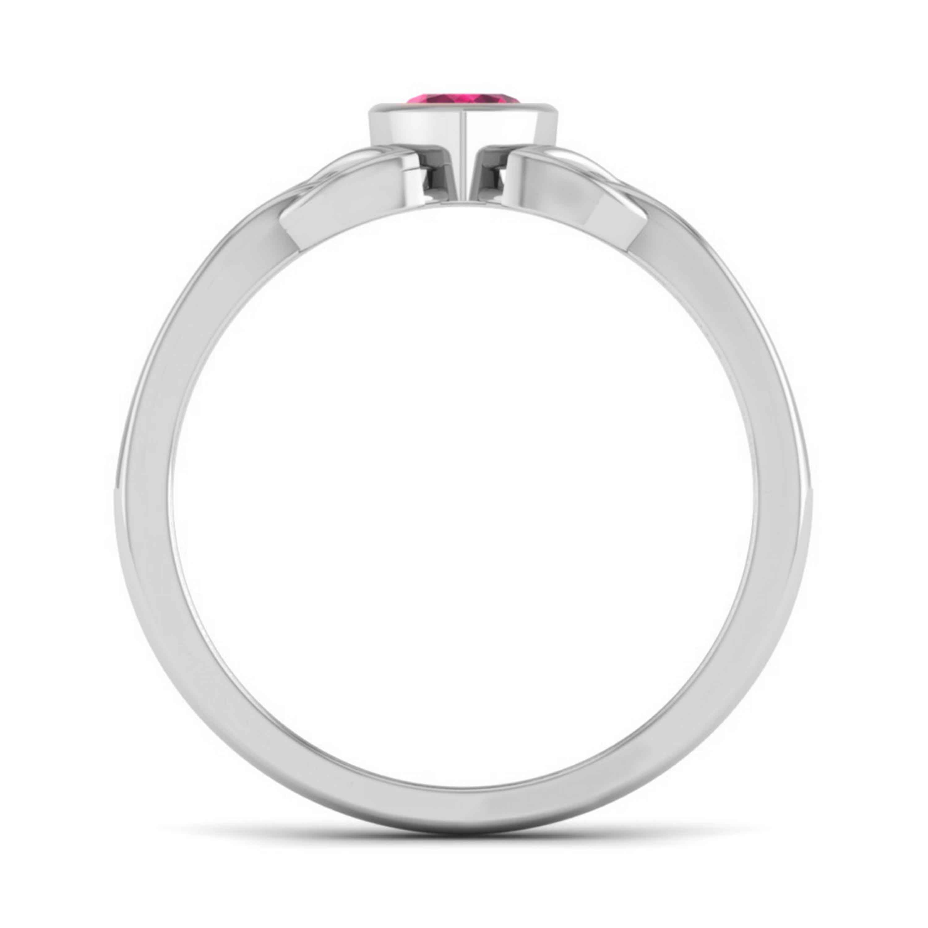 Designer Platinum Heart Ruby Ring for Women JL PT R8206   Jewelove.US