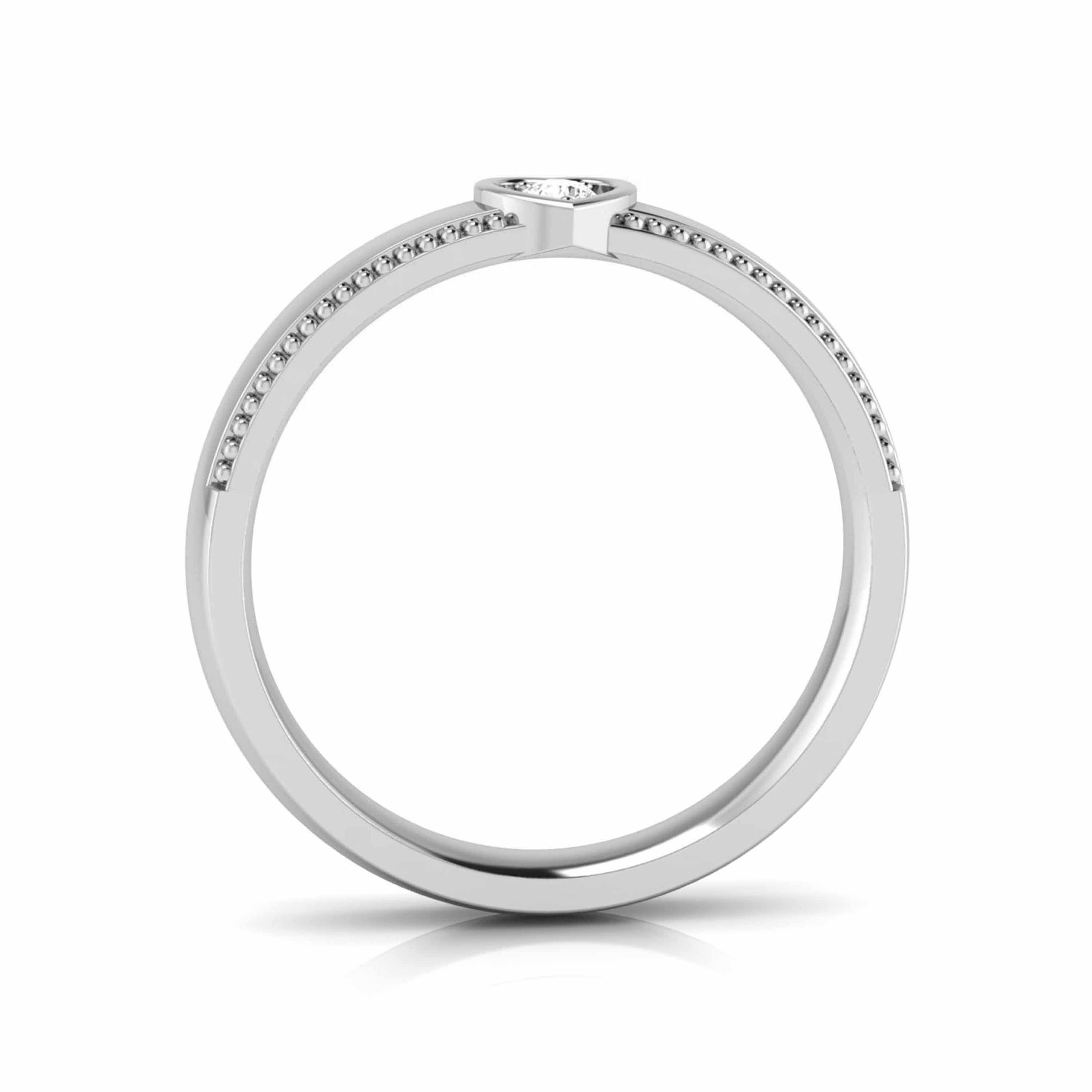 Designer Platinum Single Diamond Couple Ring JL PT CB 104