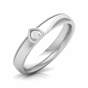 Designer Platinum Single Diamond Couple Ring JL PT CB 104   Jewelove