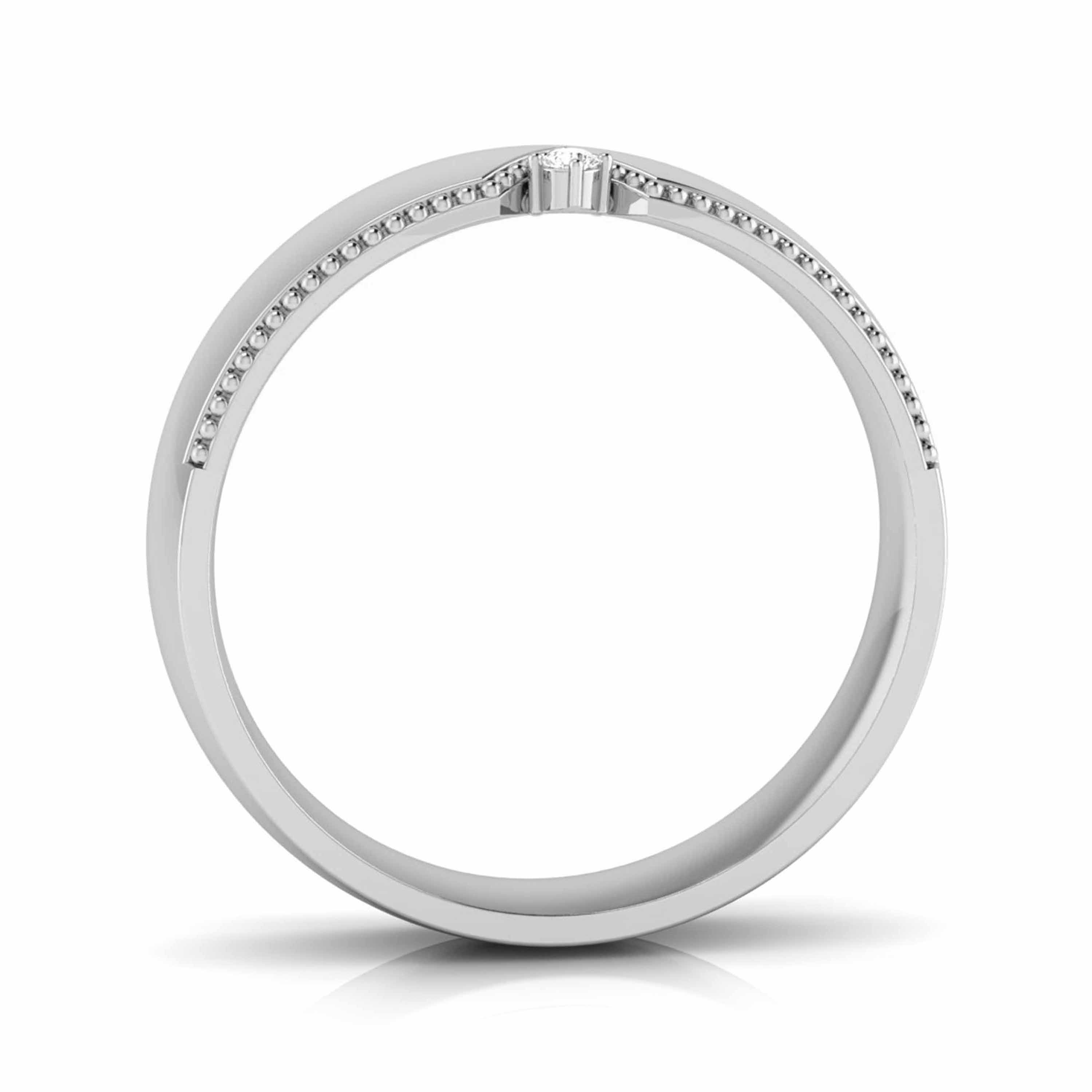 Designer Platinum Single Diamond Couple Ring JL PT CB 104