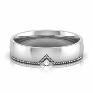 Designer Platinum Single Diamond Couple Ring JL PT CB 104   Jewelove