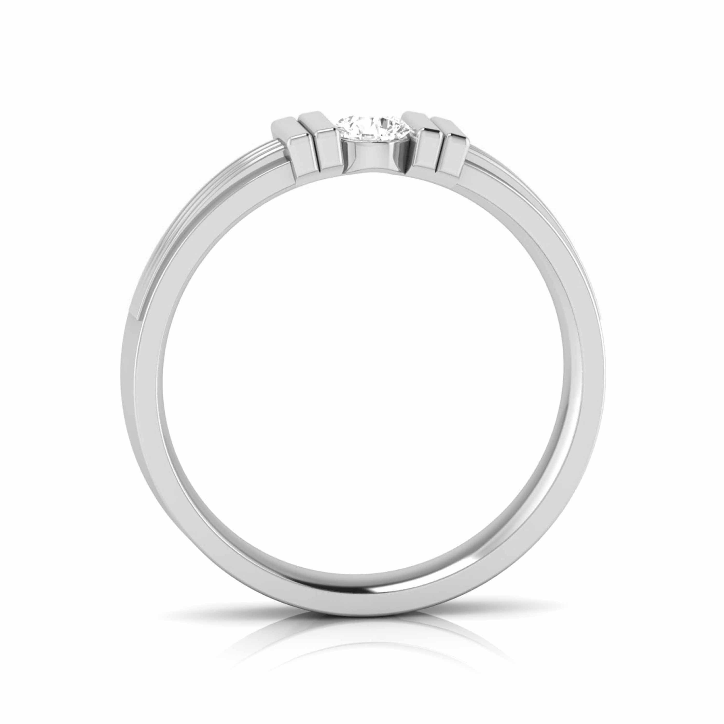 Desinger Platinum Single Diamond Couple Ring JL PT CB 111   Jewelove