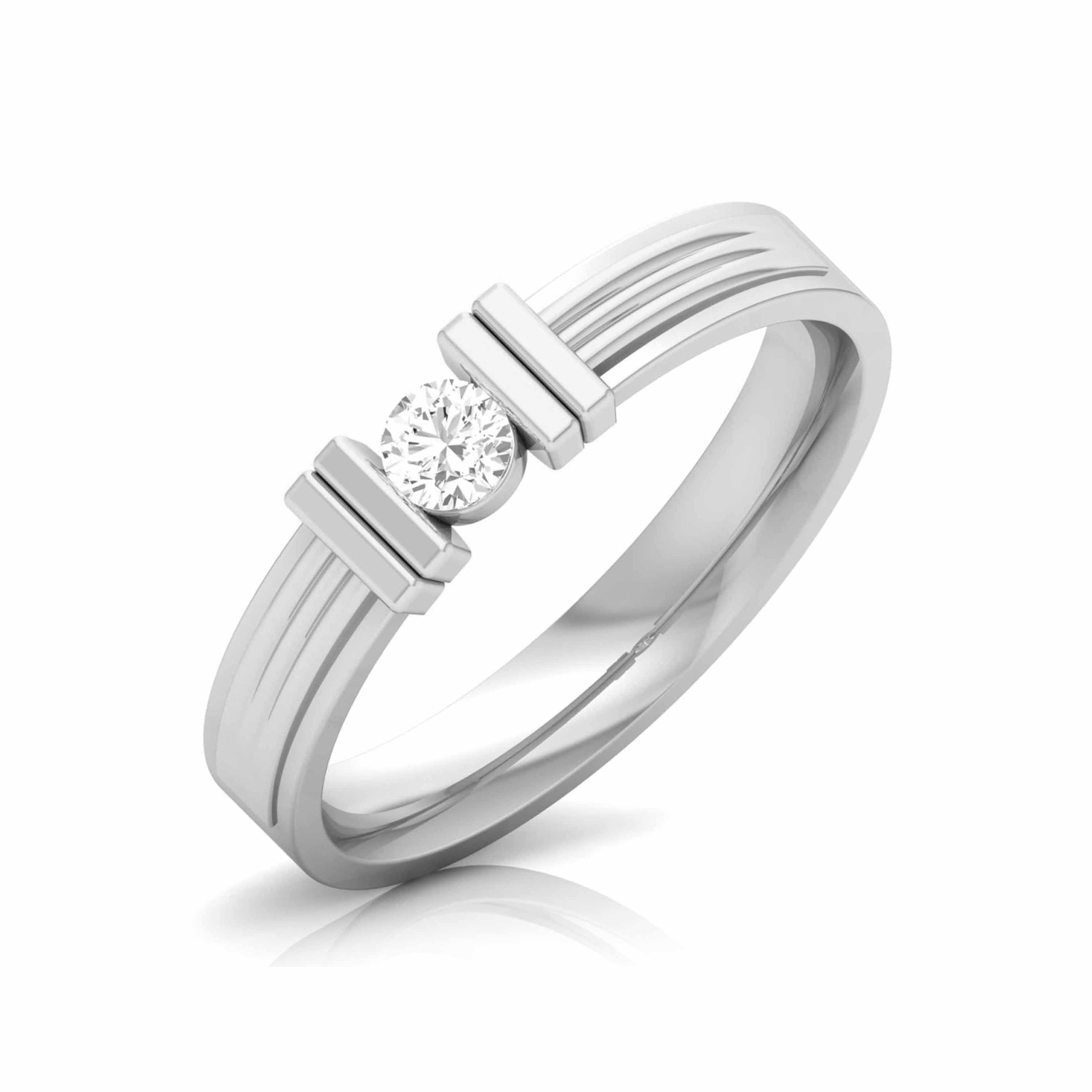 Desinger Platinum Single Diamond Couple Ring JL PT CB 111