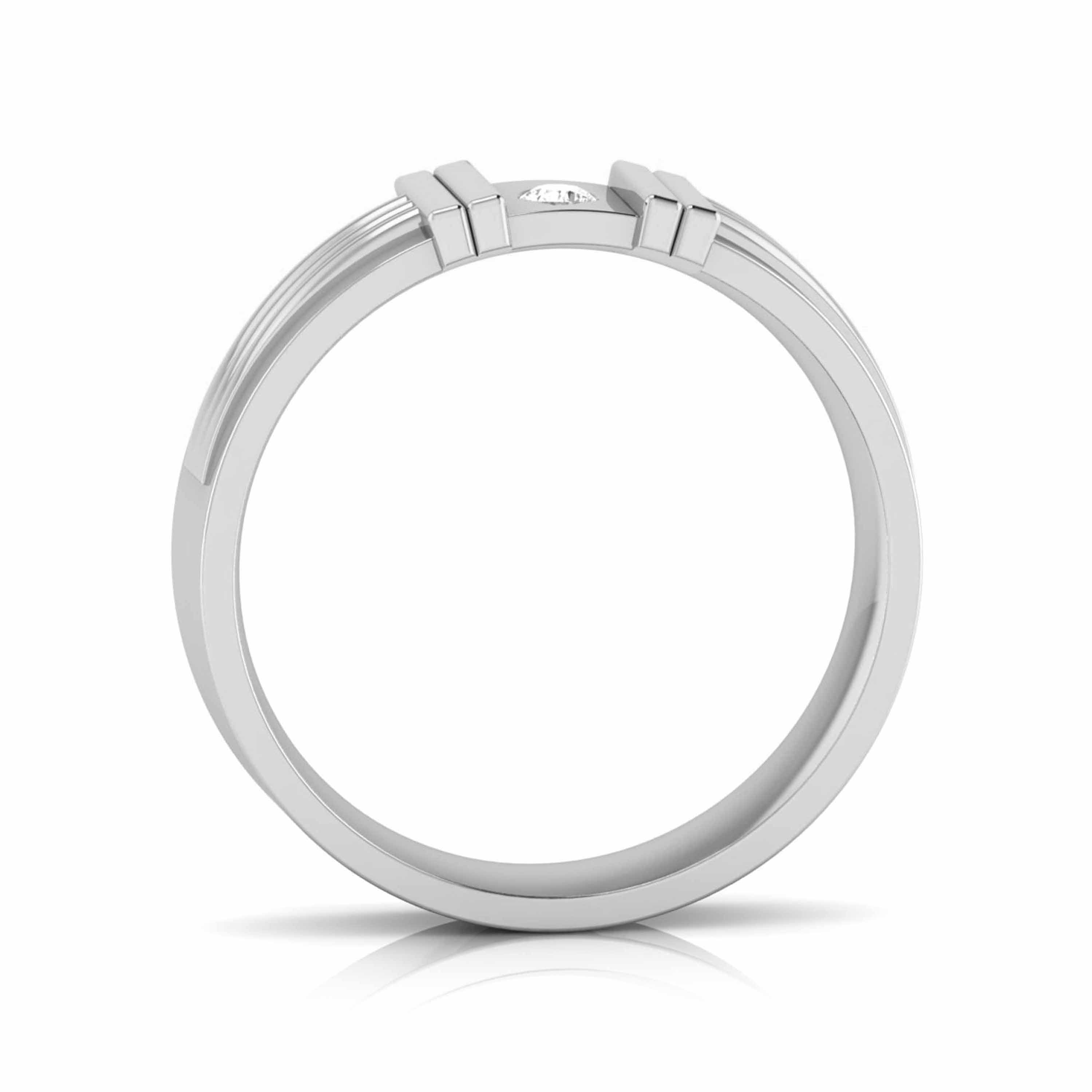Desinger Platinum Single Diamond Couple Ring JL PT CB 111   Jewelove
