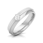 Load image into Gallery viewer, Single Diamond Platinum Love Bands JL PT CB 11  Men-s-Ring-only-VVS-GH Jewelove

