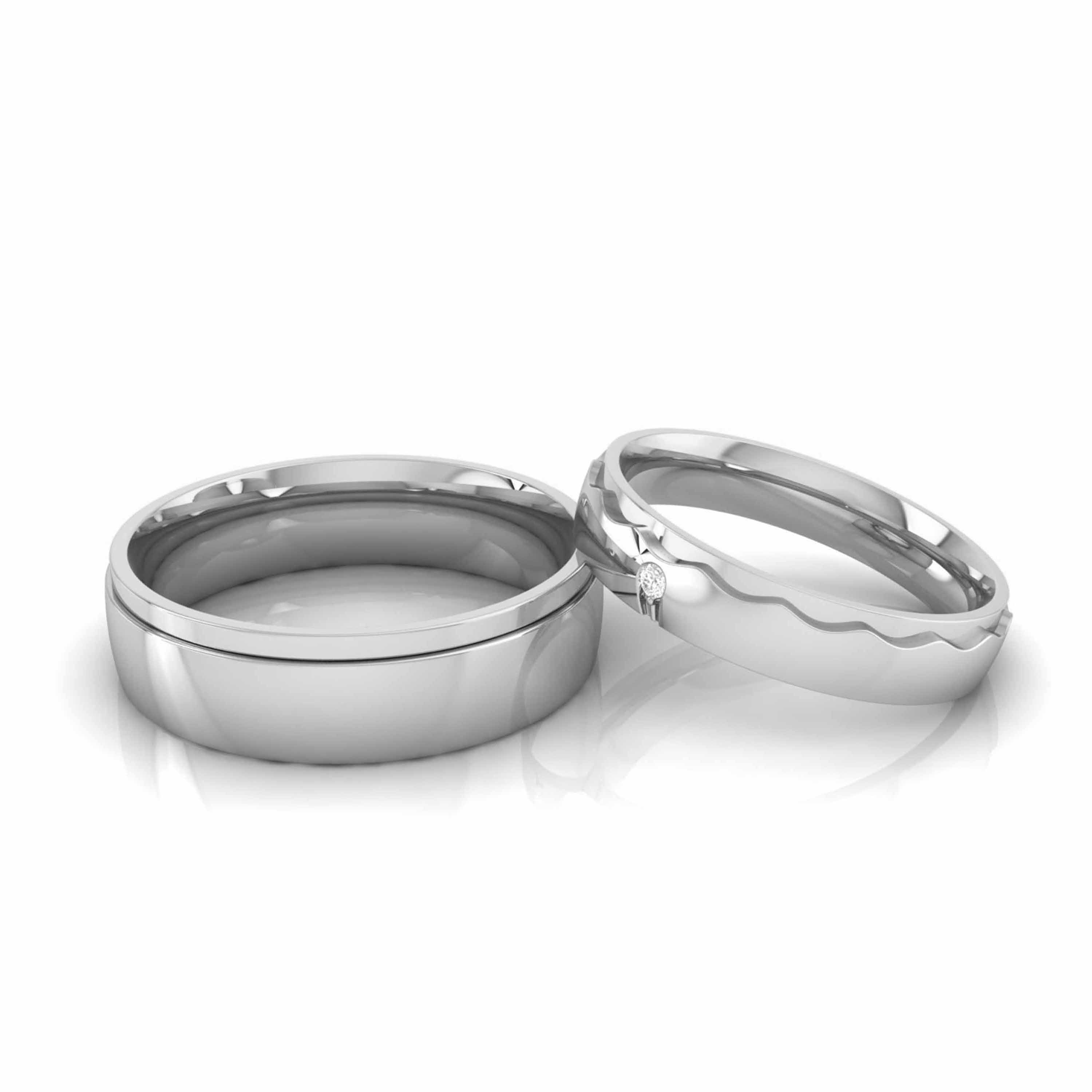 Designer Platinum Diamond Couple Ring JL PT CB 12  Both-VVS-GH Jewelove