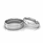 Load image into Gallery viewer, Designer Platinum Diamond Couple Ring JL PT CB 12  Both-VVS-GH Jewelove
