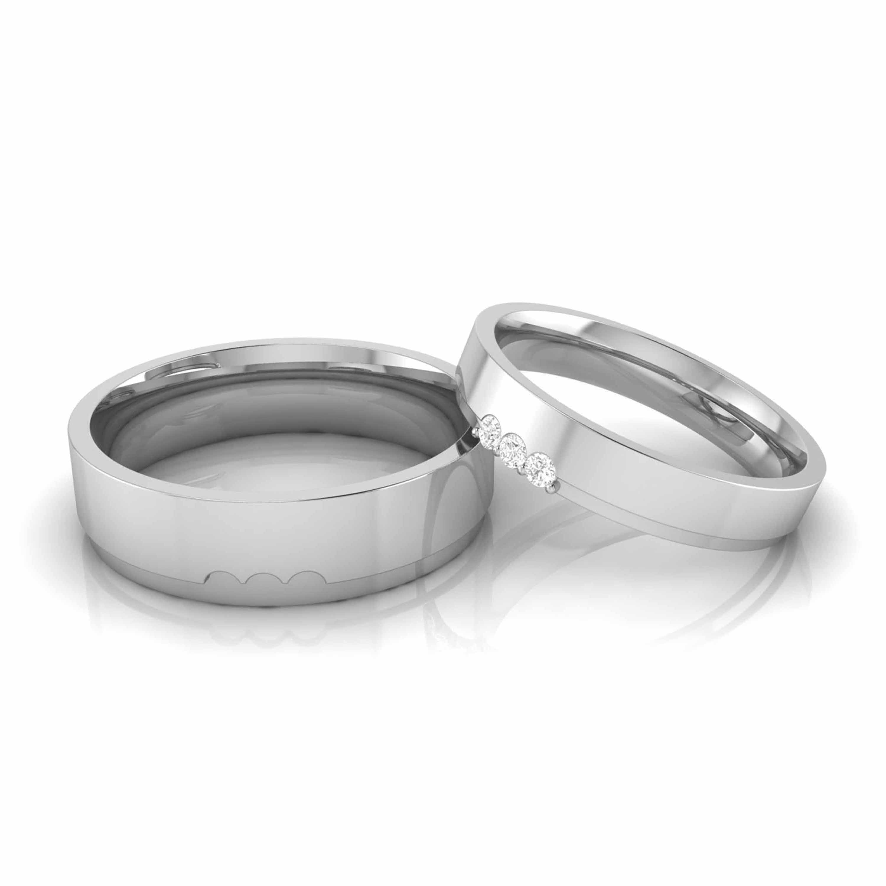 Platinum Diamond Couple Ring JL PT CB 131  Both Jewelove