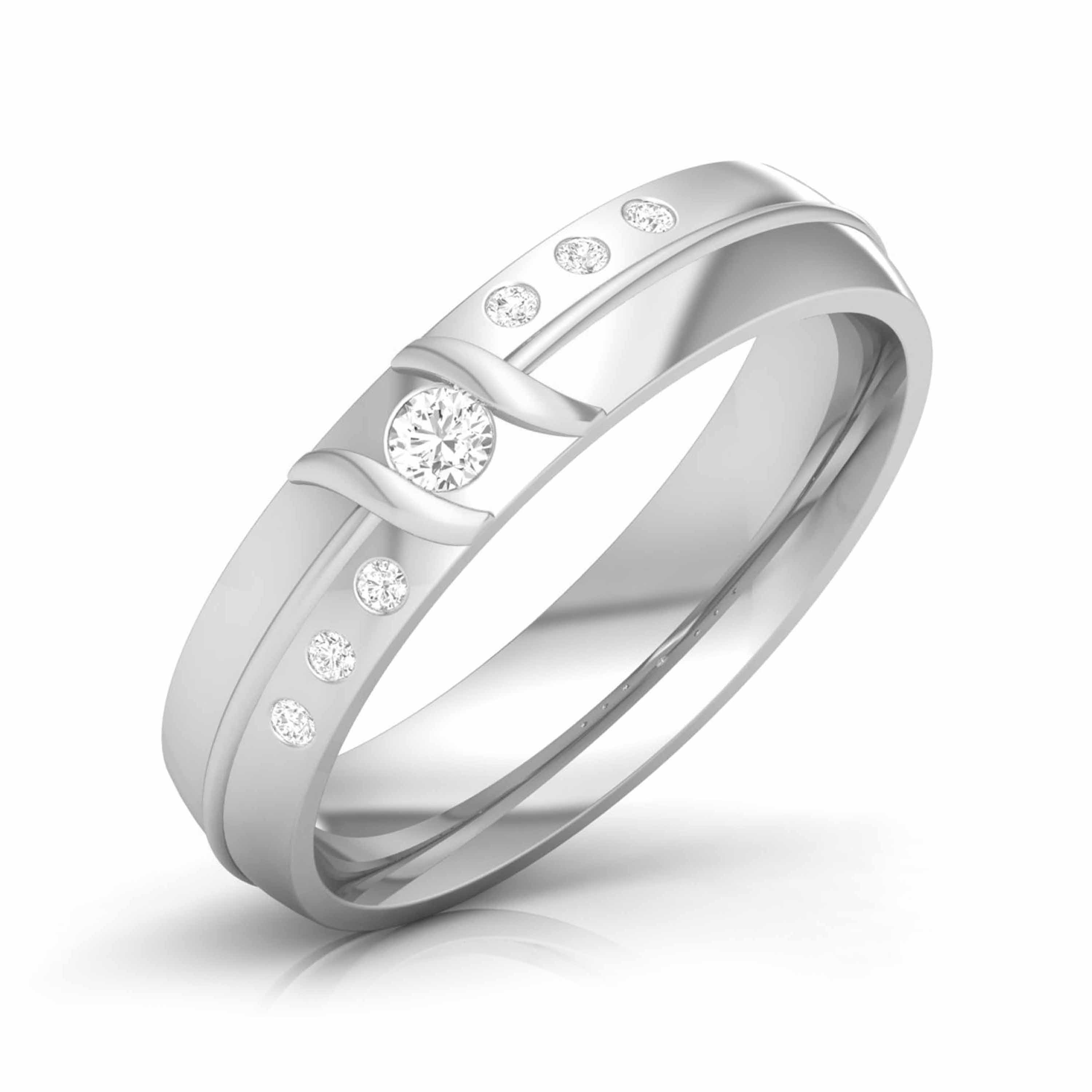 Designer Platinum Diamond Couple Ring JL PT CB 144   Jewelove