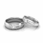 Load image into Gallery viewer, Designer Platinum Diamond Couple Ring JL PT CB 144  Both Jewelove
