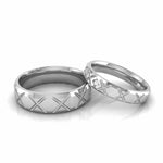 Load image into Gallery viewer, Designer Platinum Diamond Couple Ring JL PT CB 147  Both Jewelove

