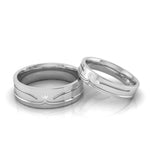 Load image into Gallery viewer, Designer Platinum Diamond Couple Ring JL PT CB 16  Both-VVS-GH Jewelove
