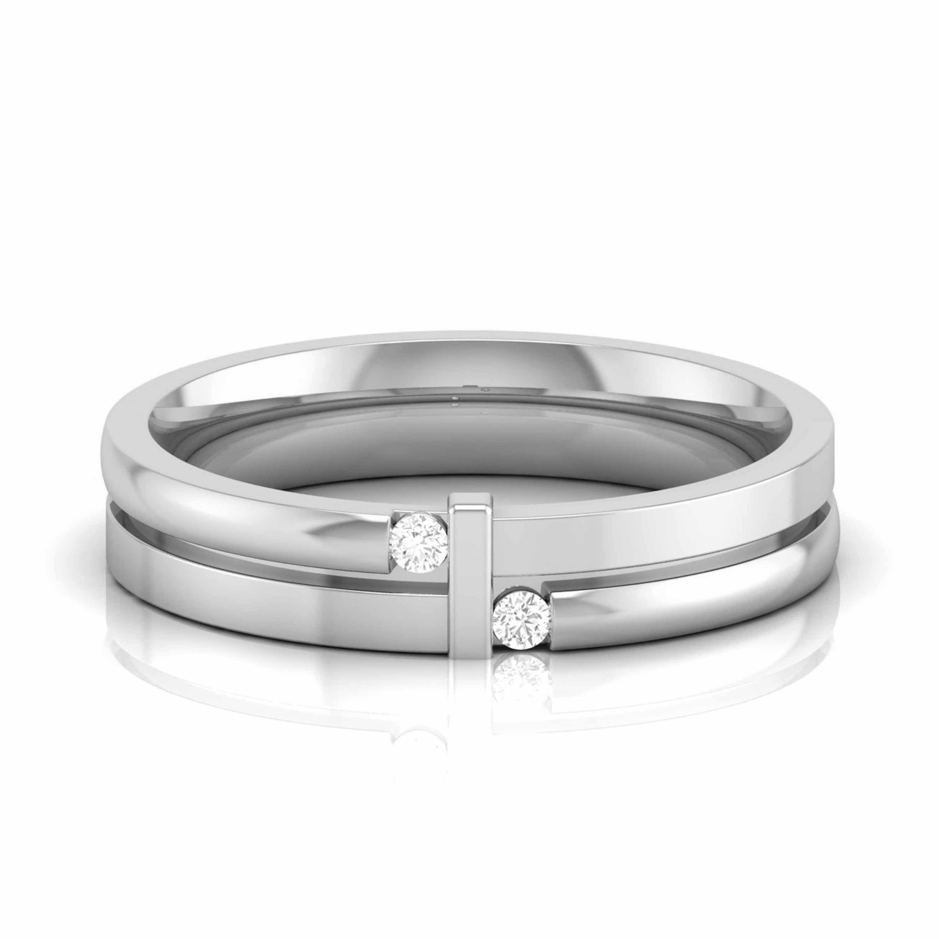 Designer Platinum Diamond Couple Ring JL PT CB 54  Women-s-Ring-only-VVS-GH Jewelove