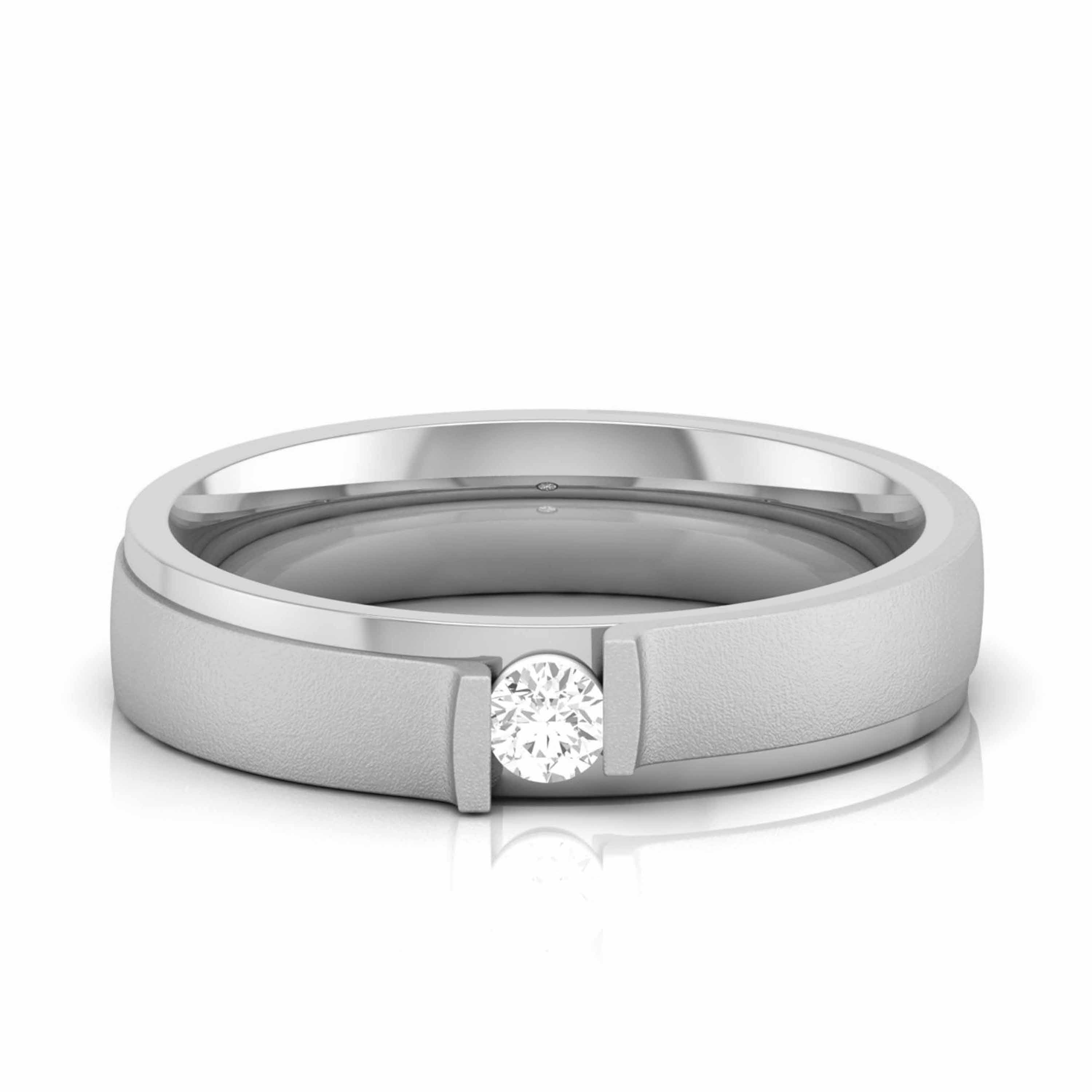 Platinum Diamond Couple Ring with Matte Finish JL PT CB 57  Women-s-Ring-only-VVS-GH Jewelove