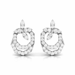 Designer Platinum Diamond Earrings for Women JL PT E OLS 10