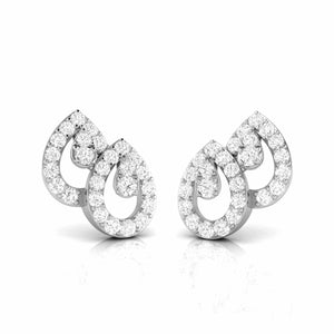 New Fashionable Platinum Diamond Earrings for Women JL PT E OLS 12   Jewelove.US