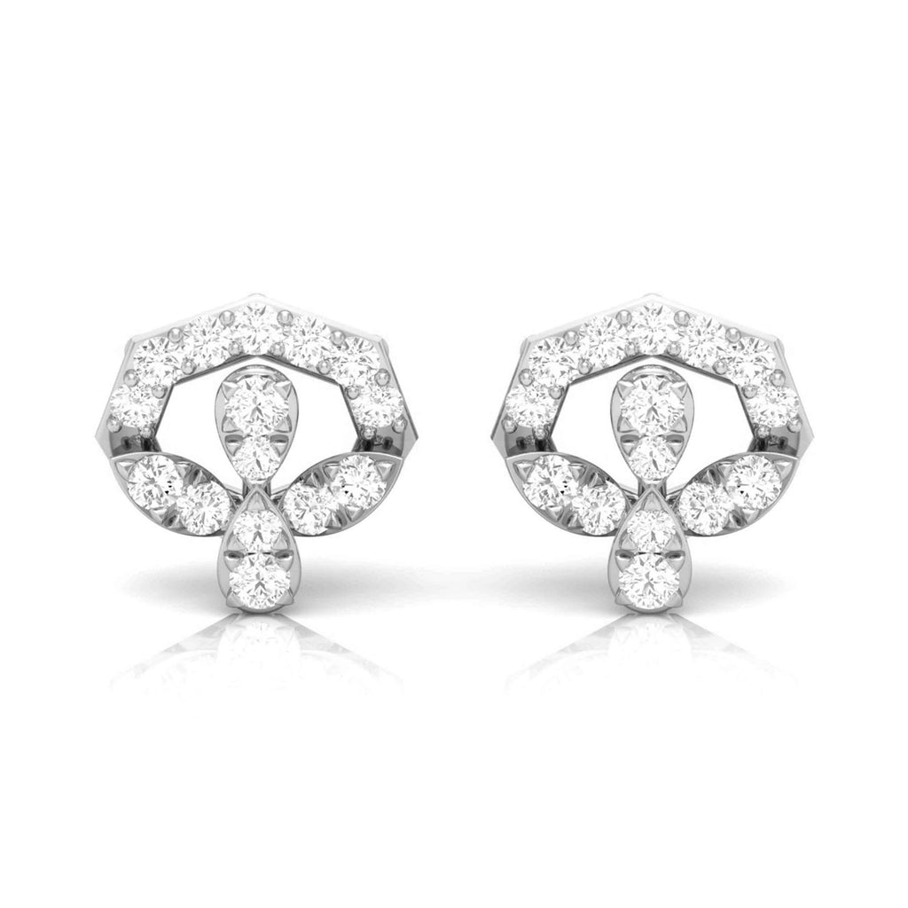 Designer Platinum Diamond Earrings for Women JL PT E OLS 14  VVS-GH Jewelove.US