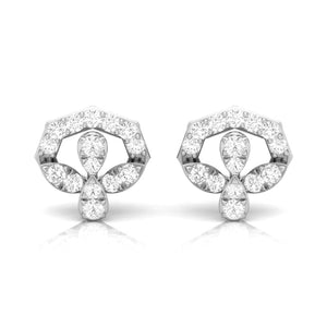 Designer Platinum Diamond Earrings for Women JL PT E OLS 14