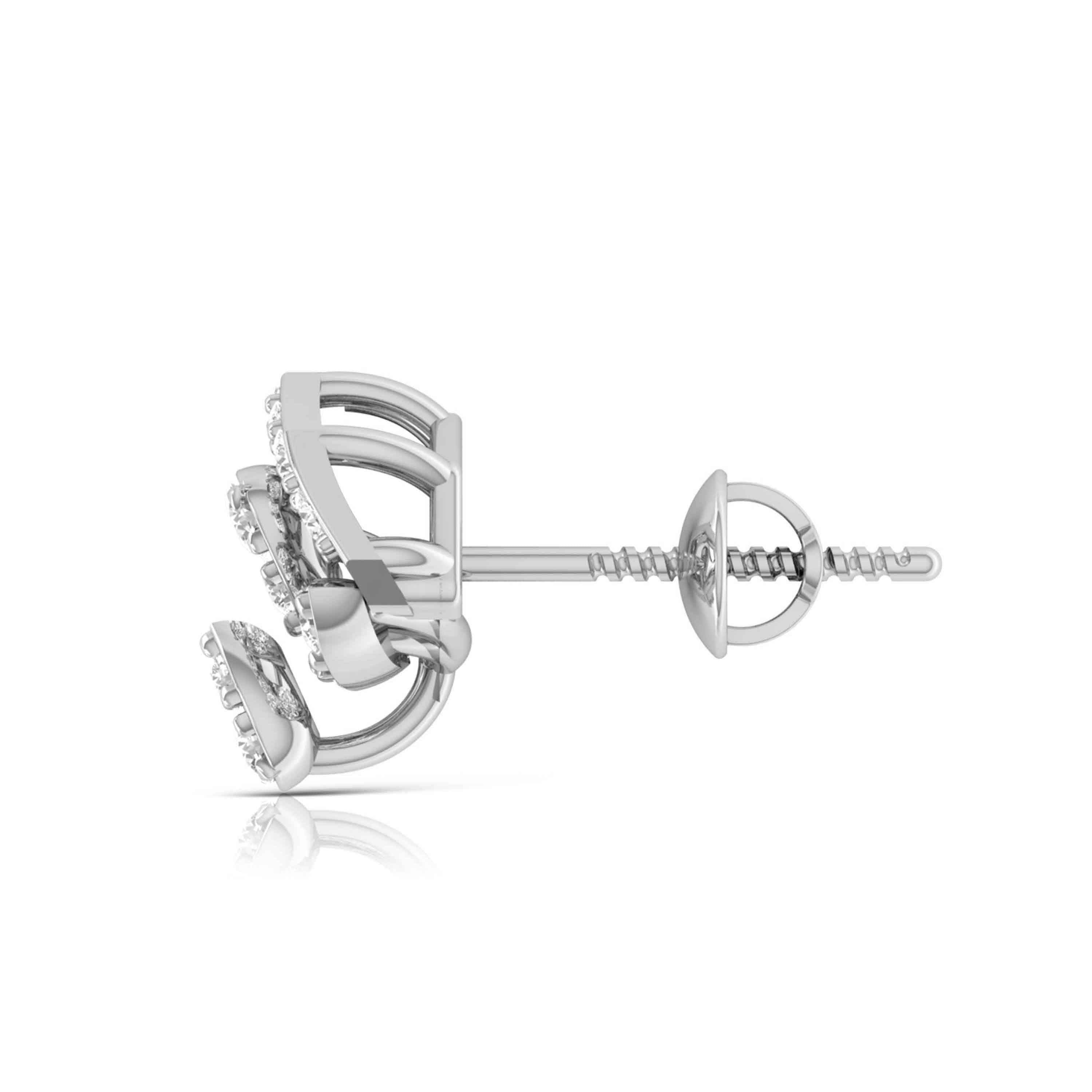 Designer Platinum Diamond Earrings for Women JL PT E OLS 14